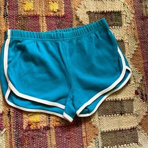 100% teal cotton shorties by American Apparel size XS